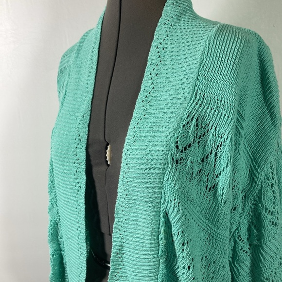 Bina Sweater Women Size 28-30 Open Front Crochet Cardigan Sweater New With Tag - Picture 3 of 8